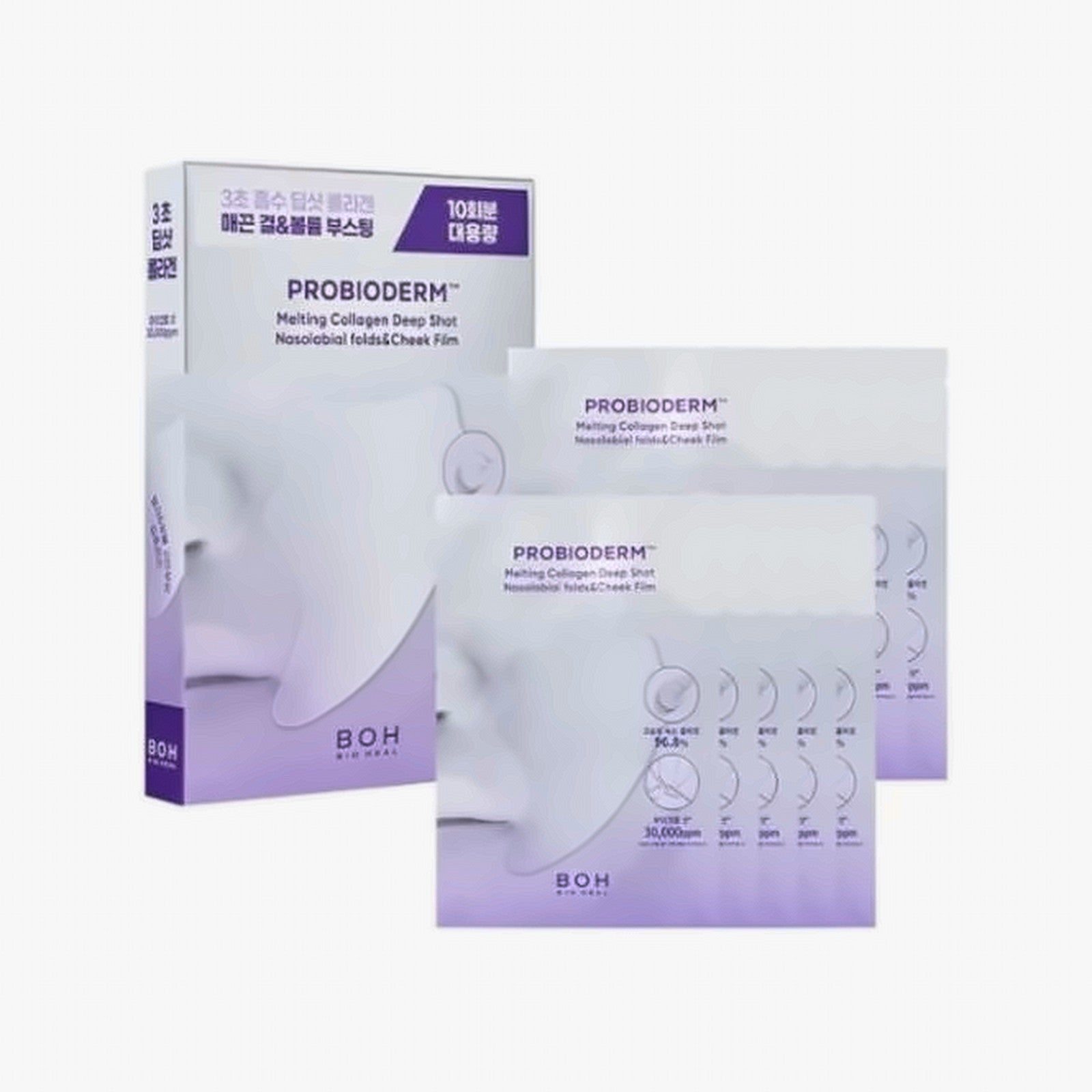 BIOHEAL BOH Probioderm Melting Collagen Deep Shot Nasolabial Folds & Cheek Film 5 Serving Set