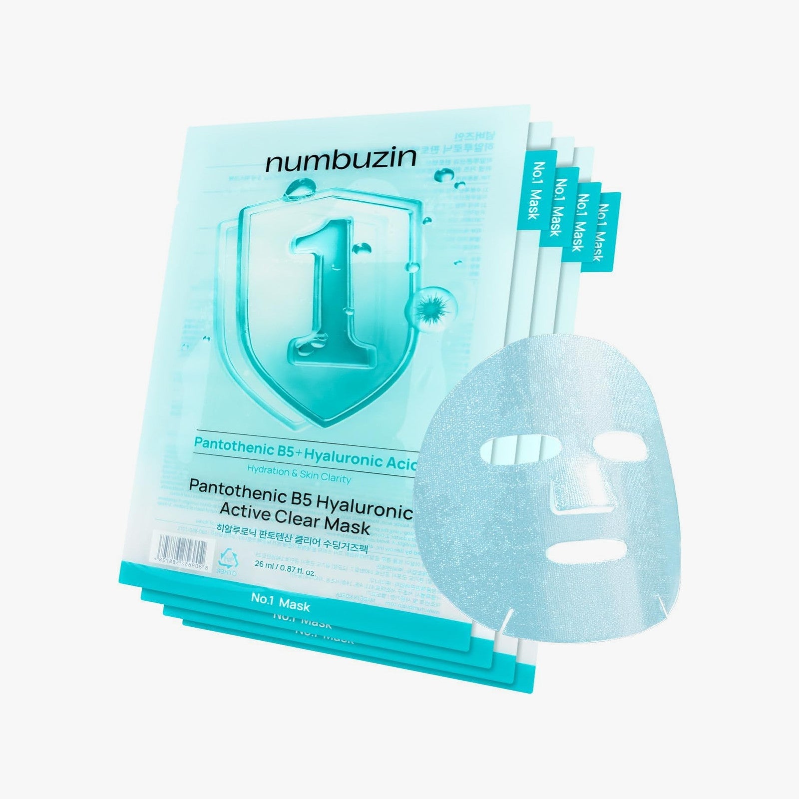 numbuzin No. 1 Pantothenic B5 Hyaluronic Active Clear Sheet Mask