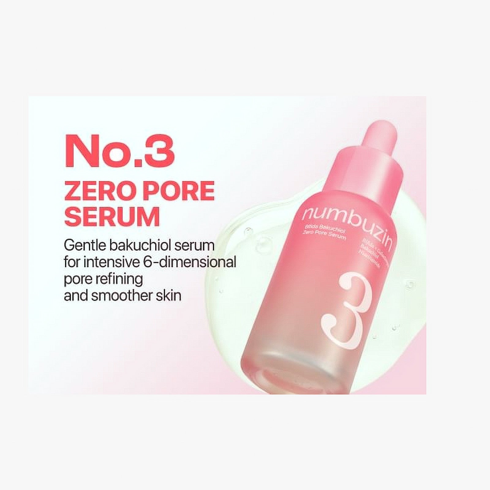 numbuzin No.3 Bifida Bakuchiol Zero Pore Serum 30ml
