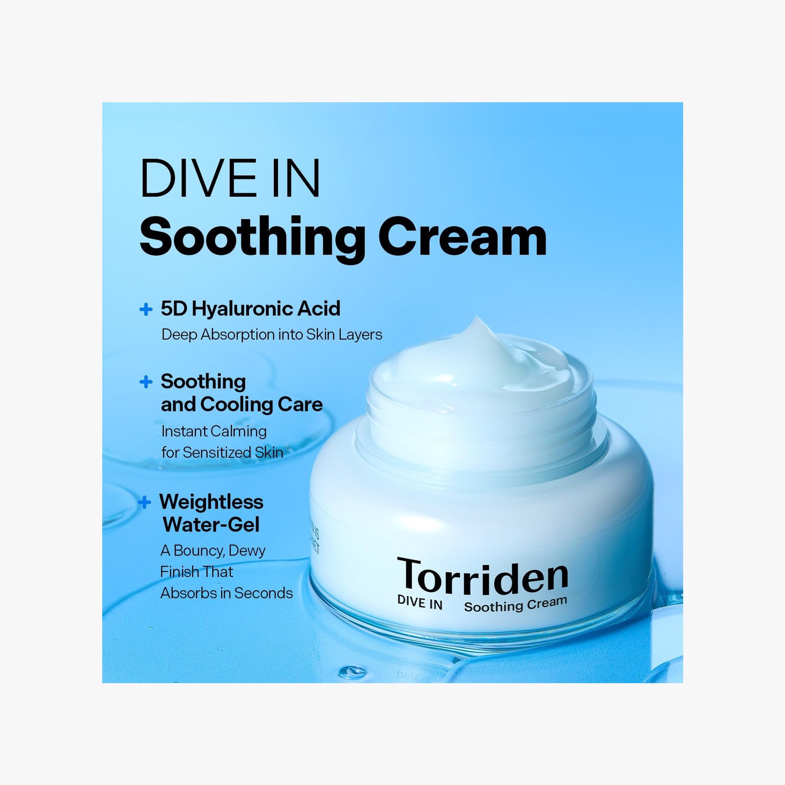 Torriden DIVE IN Low Molecular Hyaluronic Acid Soothing Cream 100ml