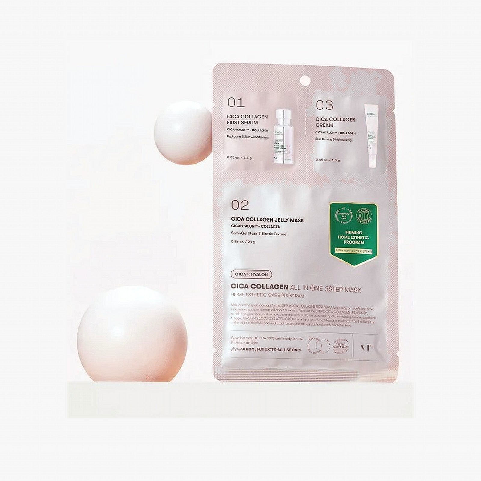 VT Cosmetics CICA COLLAGEN All in One 3-Step Mask