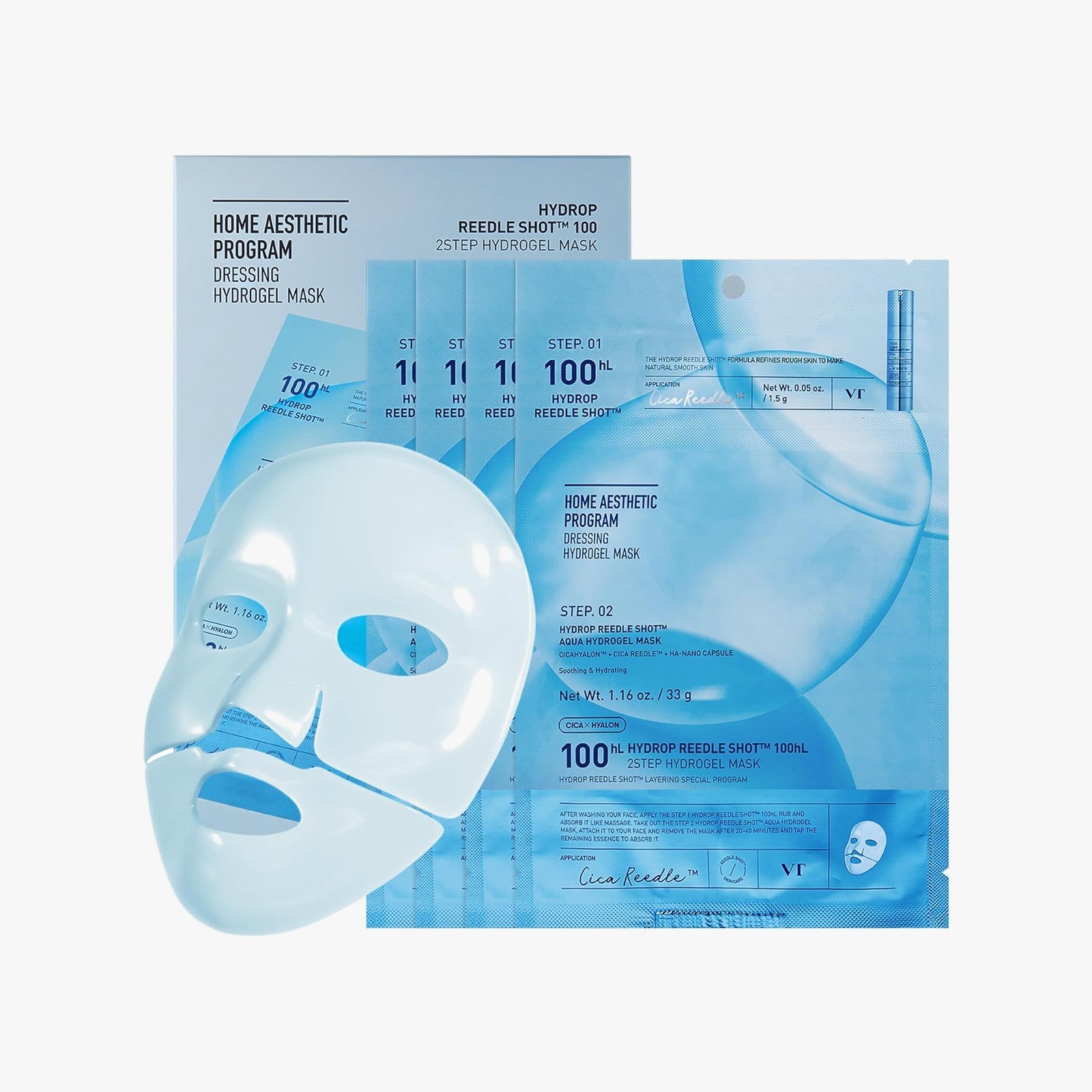 VT Cosmetics Hydrop Reedle Shot™ 100hL 2-Step Hydrogel Mask