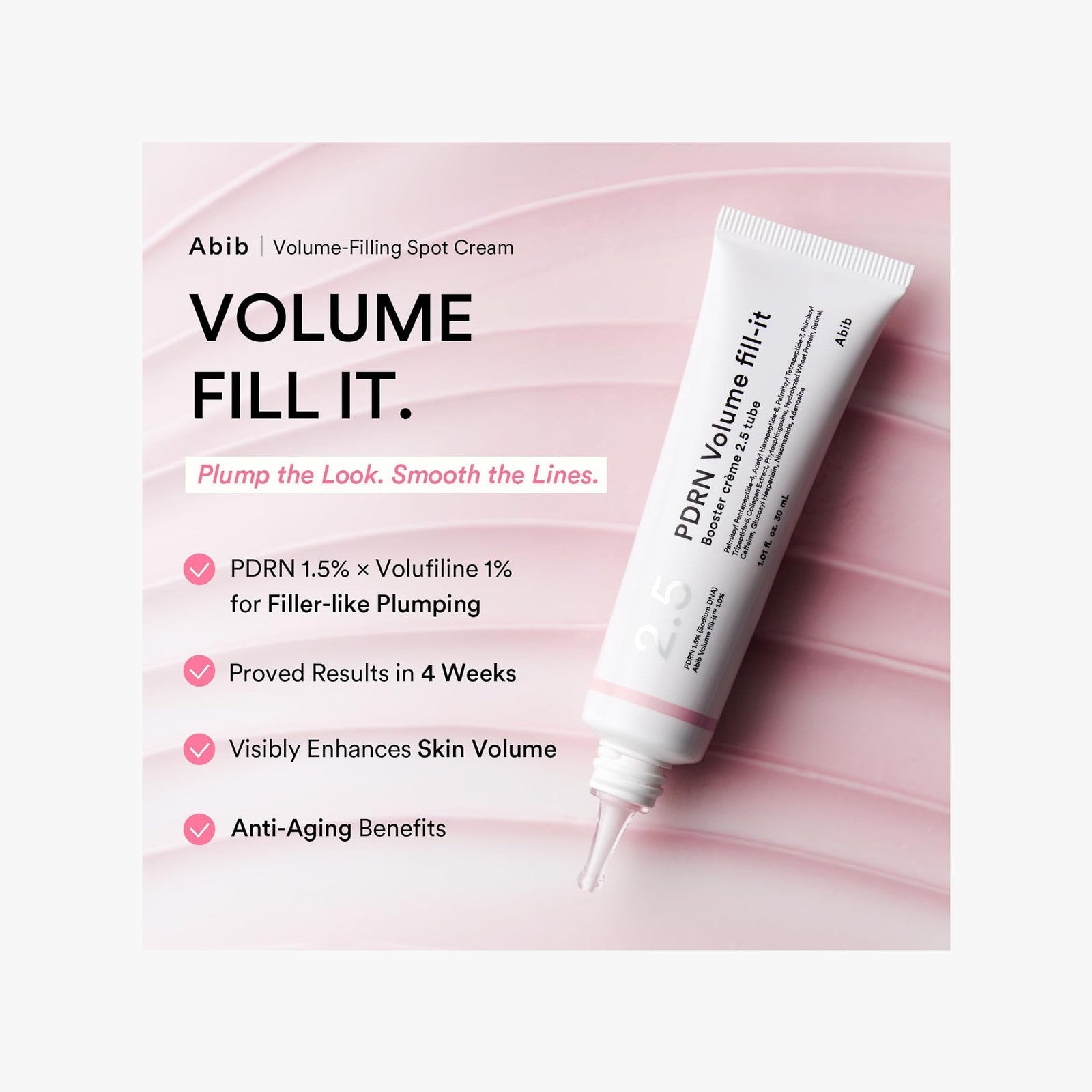 Abib PDRN Volume fill-it Booster Cream 2.5 Tube 30ml
