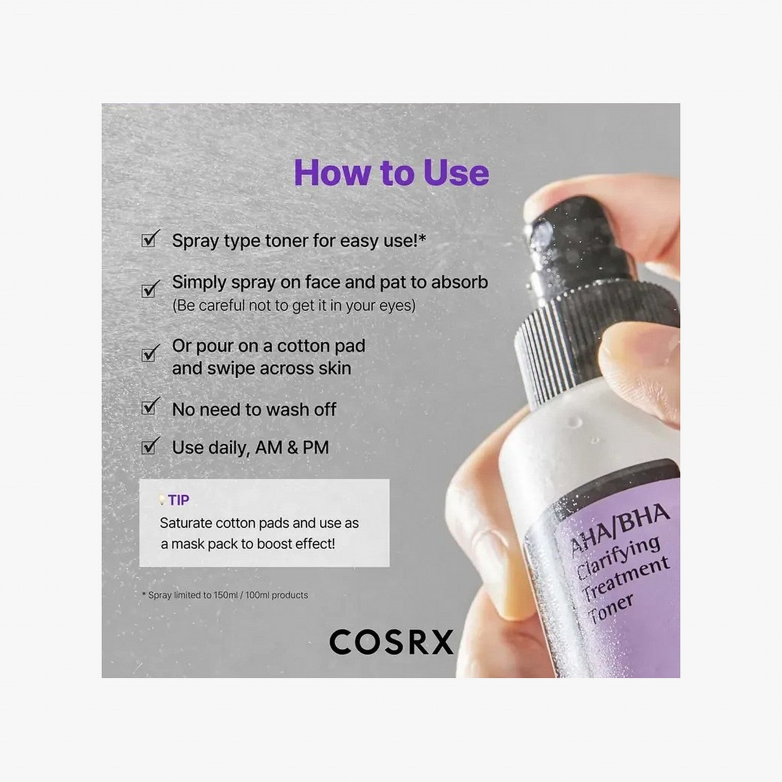 COSRX AHA/BHA Clarifying Treatment Toner (150ml)