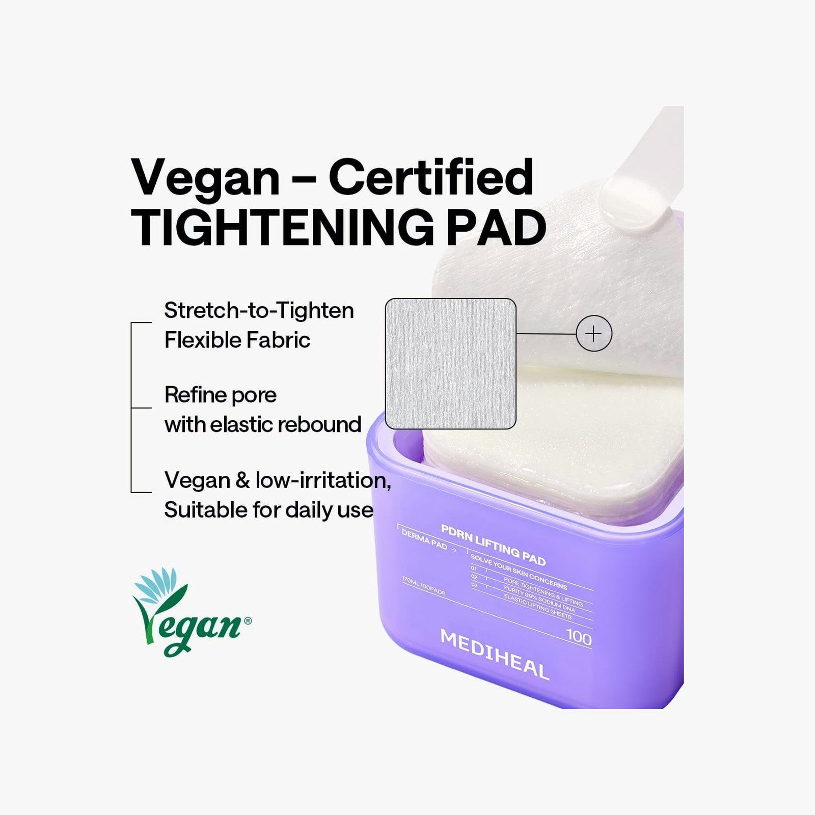 Mediheal PDRN Lifting Toner Pad + Refill (100+100 Pads)