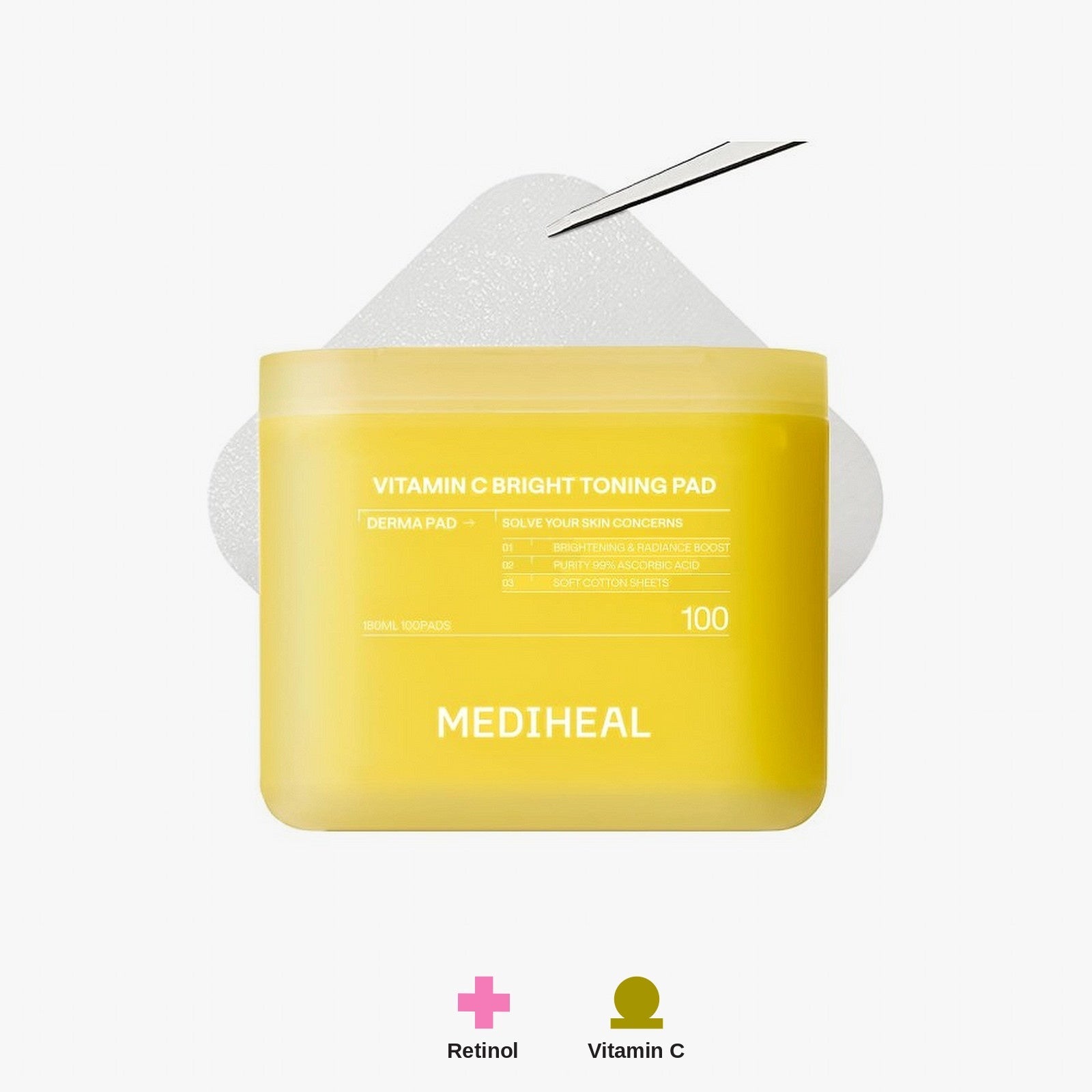 Mediheal Vitamide Brightening Toner Pad + Refill (100+100 Pads)