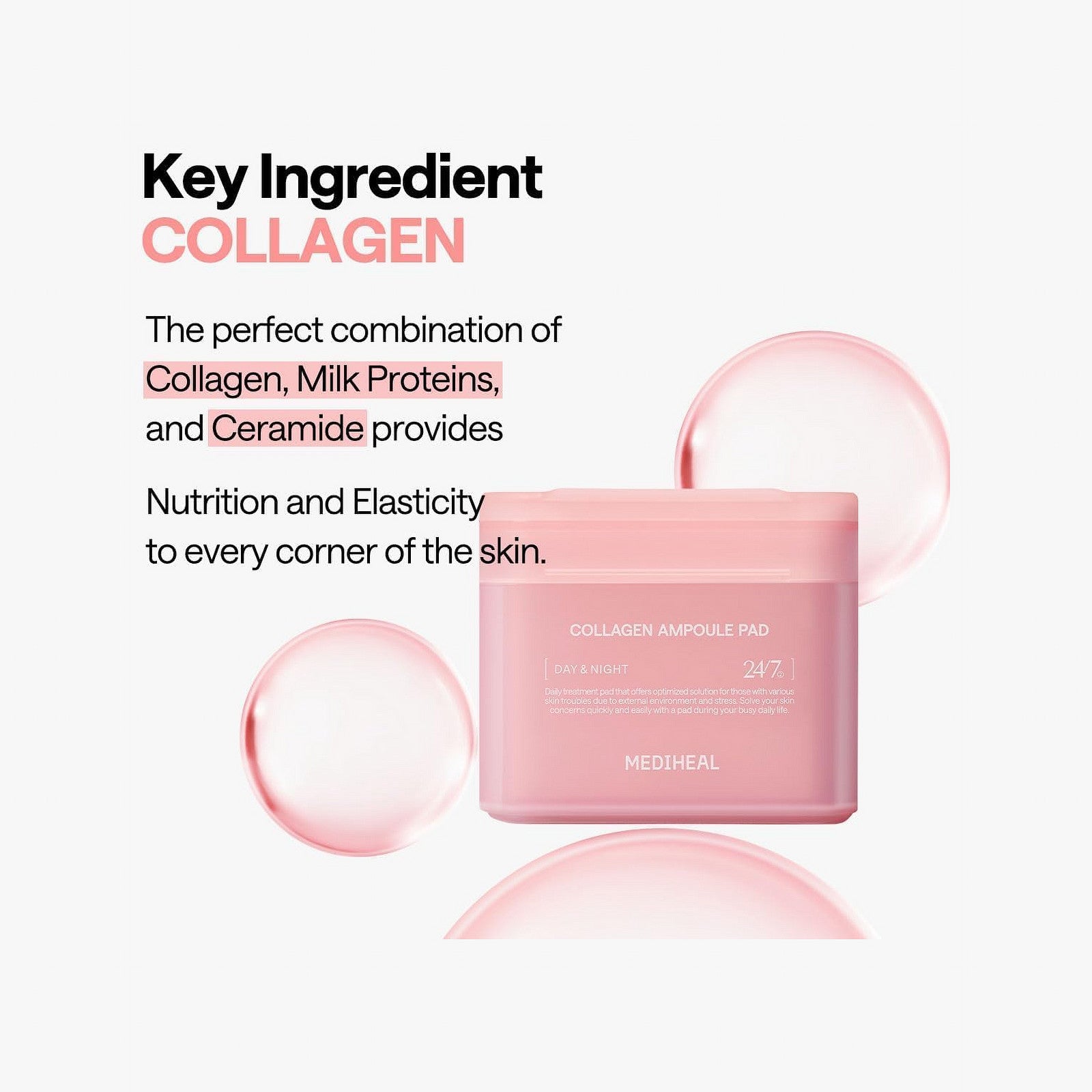 Mediheal Collagen Ampoule Toner Pad + Refill (100+100 Pads)