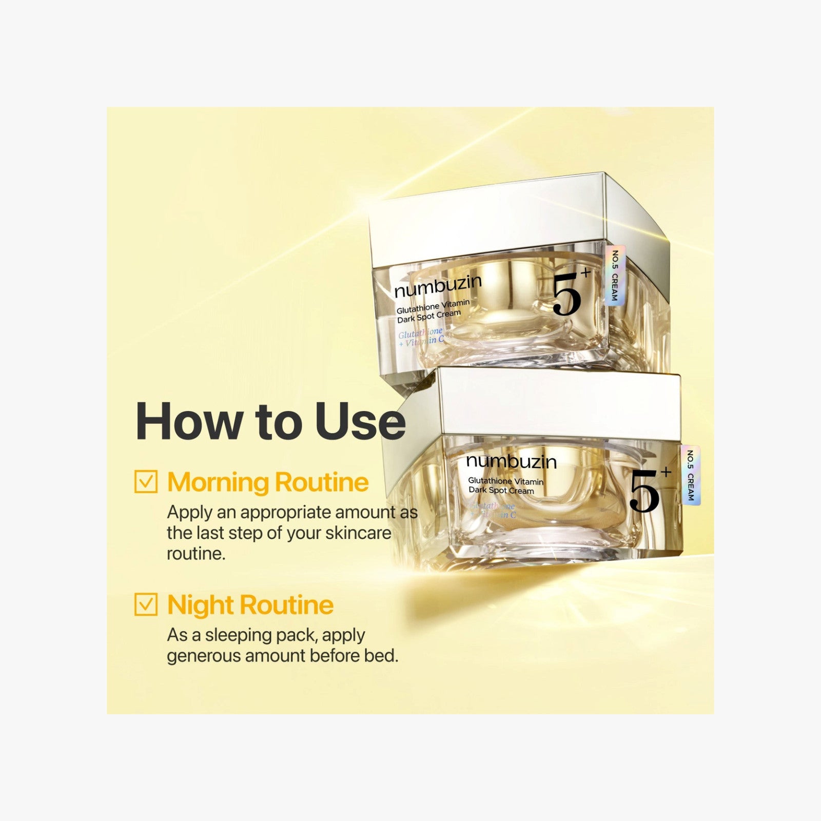 numbuzin No.5+ Vitamin Glutathione Dark Spot Laser Cream 50ml