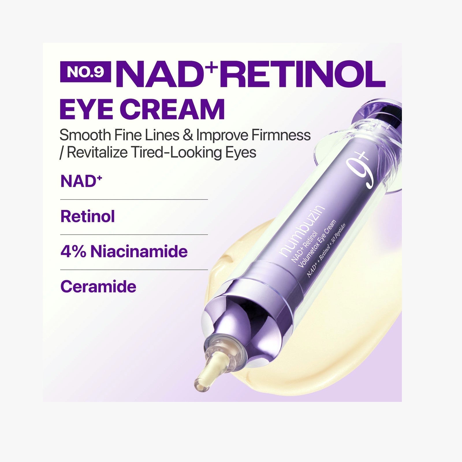 numbuzin No.9 NAD+ Retinol Volumetox Eye Cream 10ml