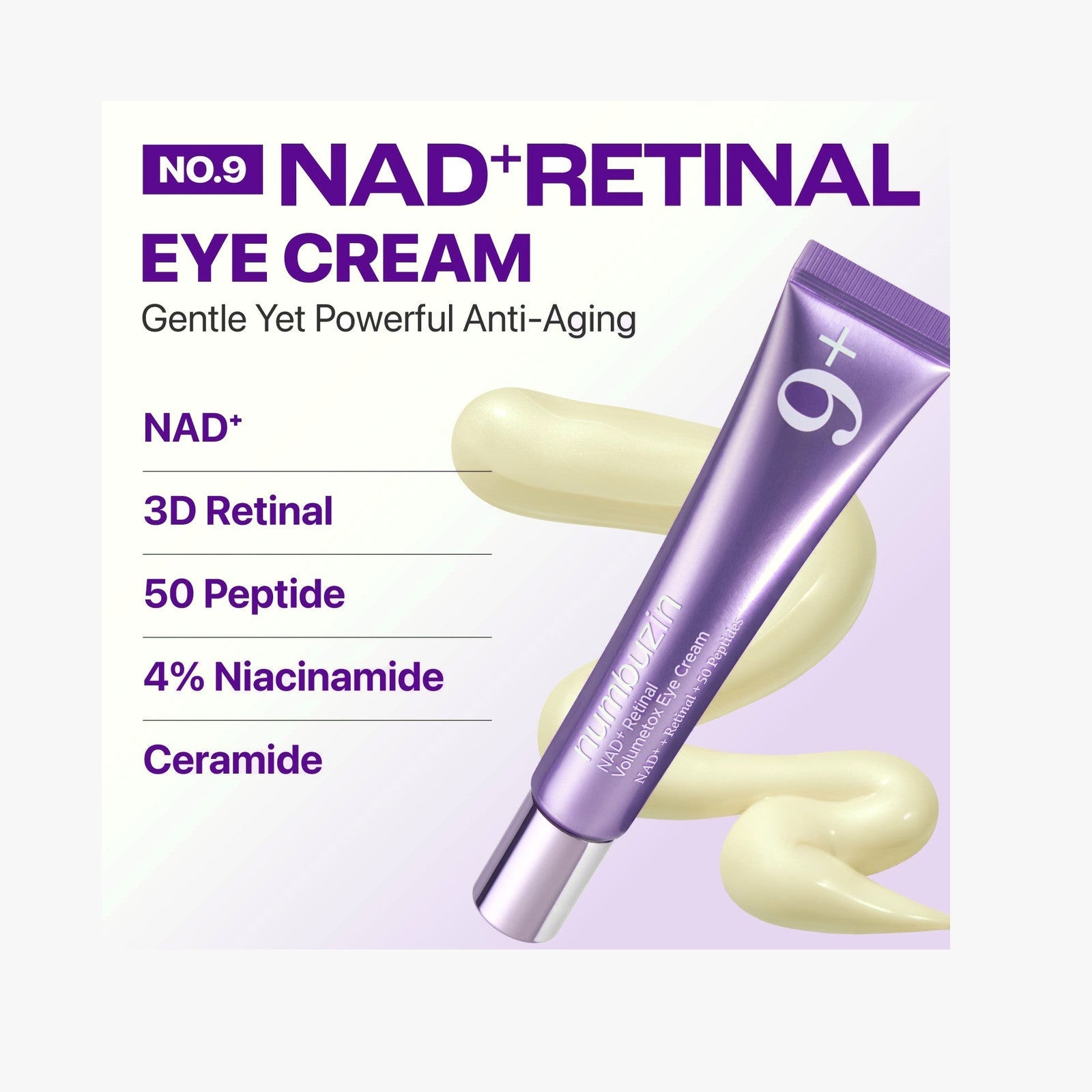 numbuzin No.9 NAD+ Retinal Volumetox Eye Cream — Tube Type 20ml