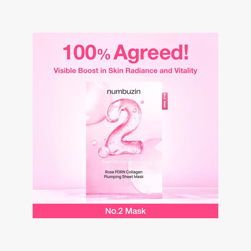 numbuzin No. 2 Rose PDRN Collagen Plumping Sheet Mask