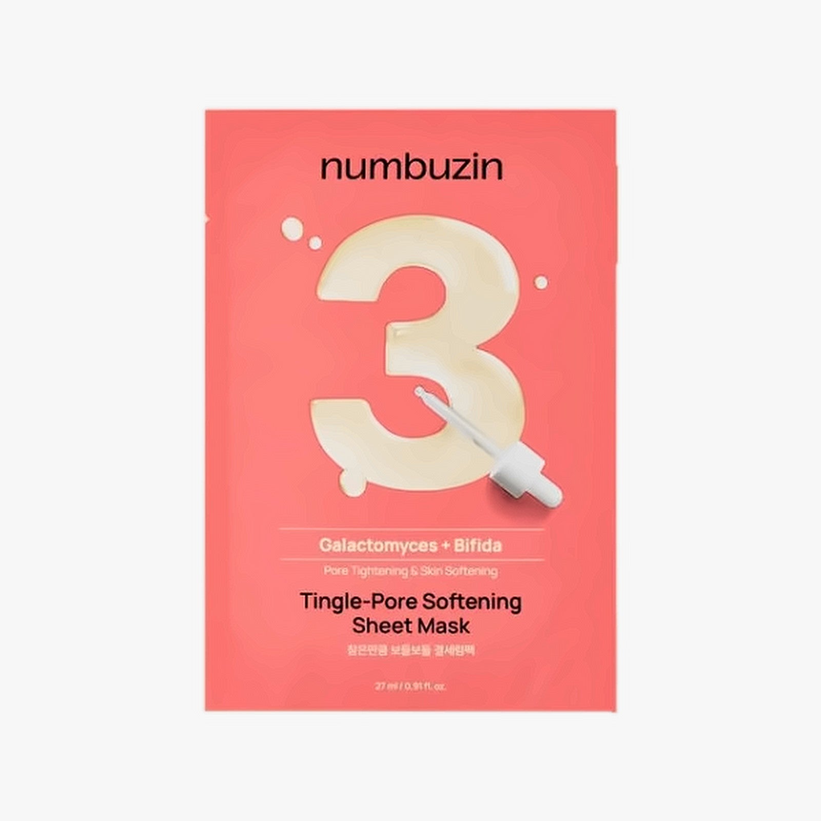 numbuzin No. 3 Tingle-Pore Softening Sheet Mask