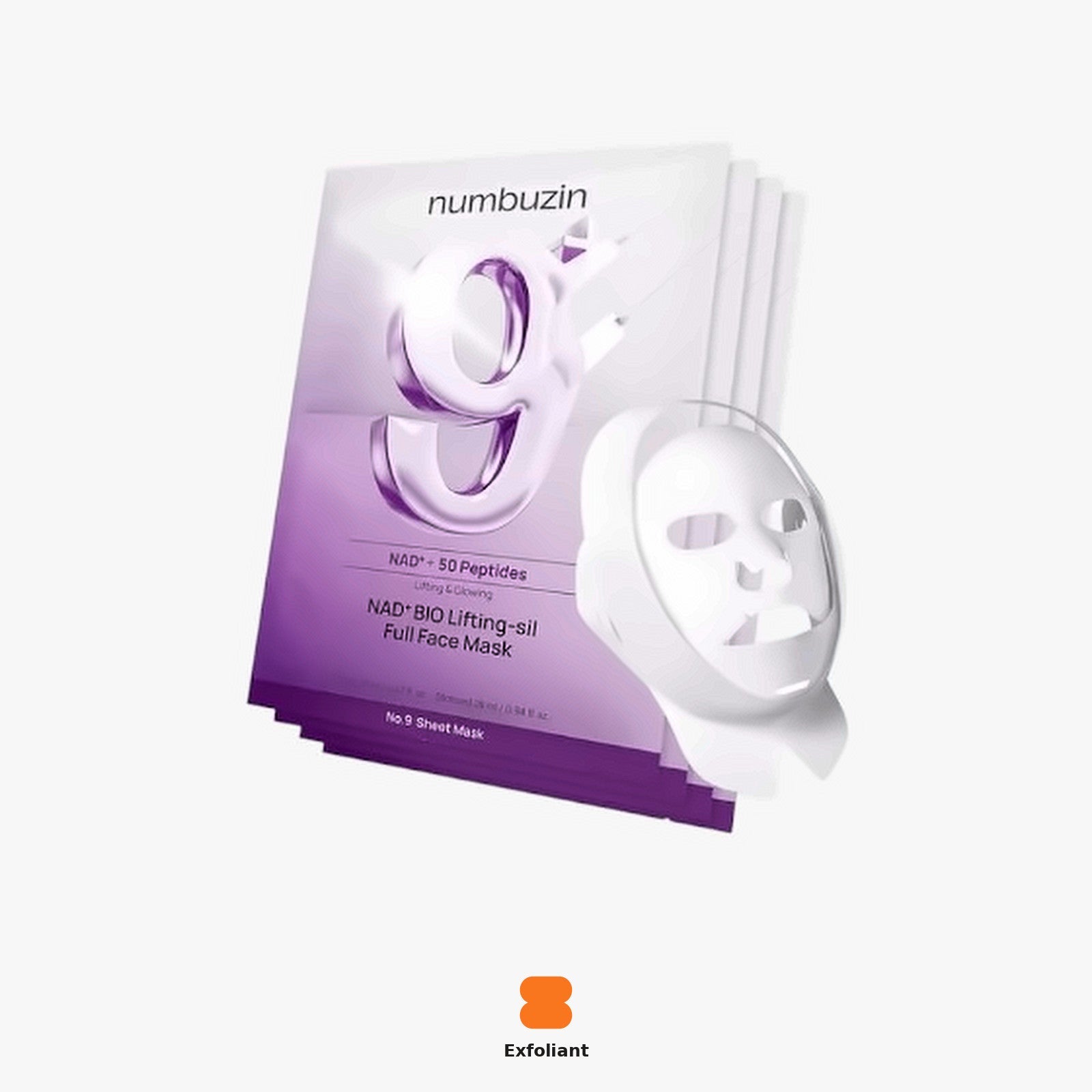 numbuzin No.9 NAD+ BIO Lifting-sil Full Face Mask (4 Sheets + Lifting Band)