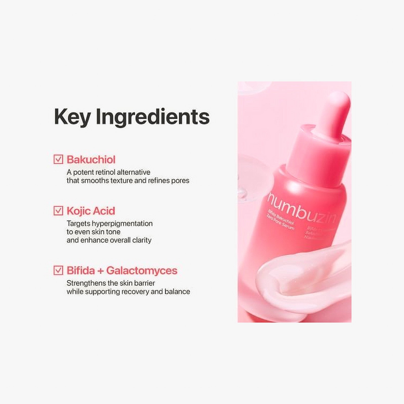 numbuzin No.3 Bifida Bakuchiol Zero Pore Serum 30ml