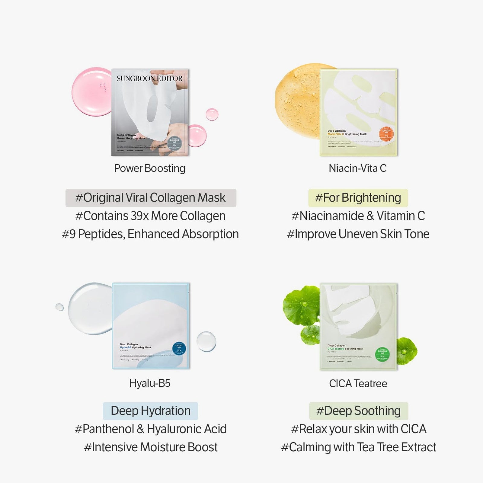 SUNGBOON Editor Deep Collagen Cica Teatree Soothing Mask