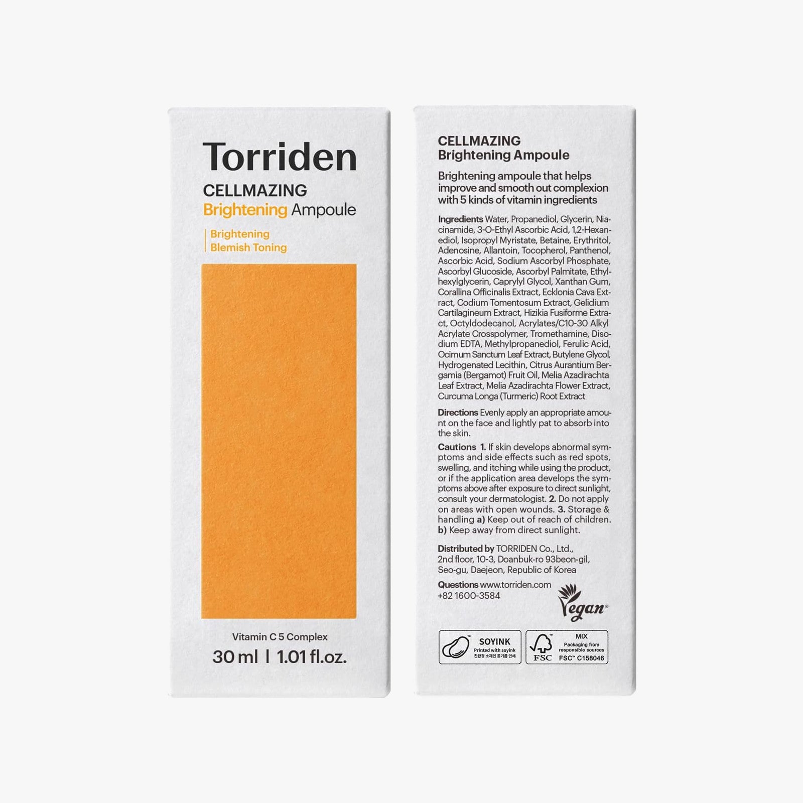 Torriden Cellmazing VITA C Brightening Ampoule 30ml