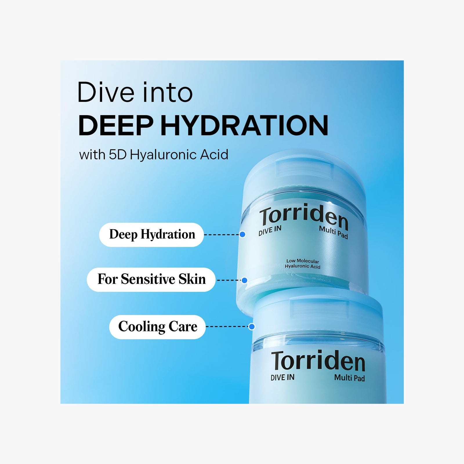 Torriden DIVE IN Low Molecular Hyaluronic Acid Multi Pad (80 Pads)