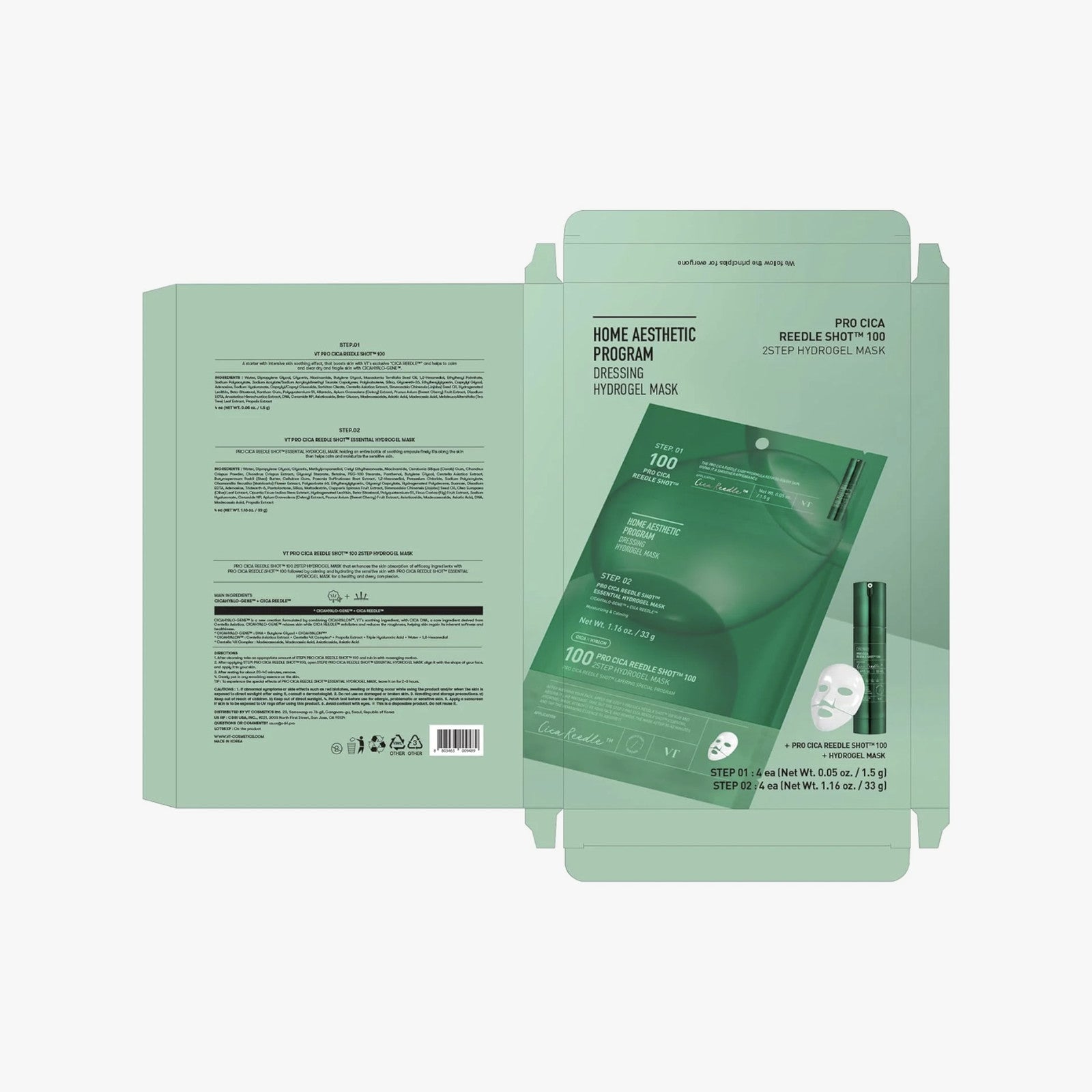 VT Cosmetics Pro Cica Reedle Shot 100 2-Step Hydrogel Mask