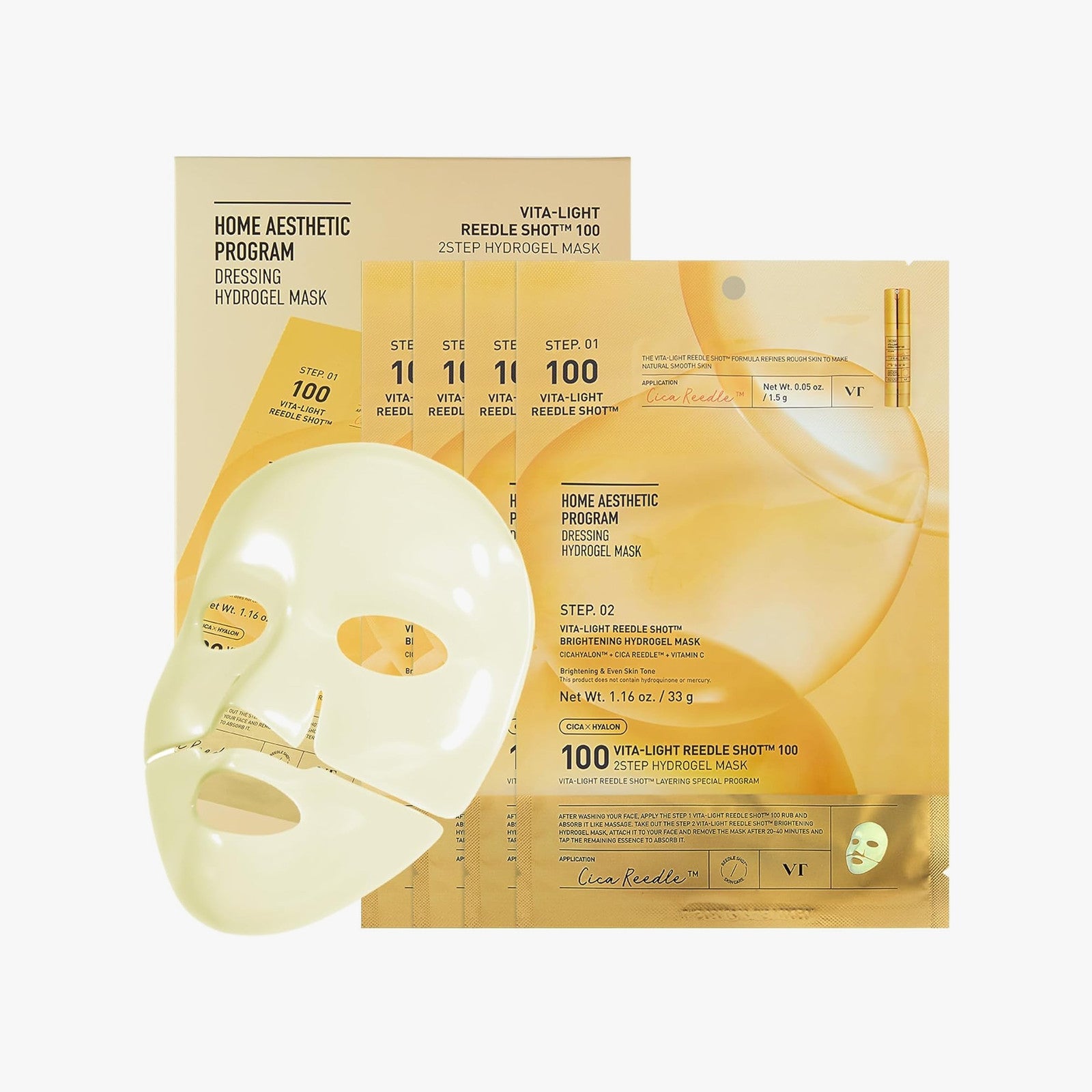 VT Cosmetics Vita-Light Reedle Shot 100 2-Step Hydrogel Mask