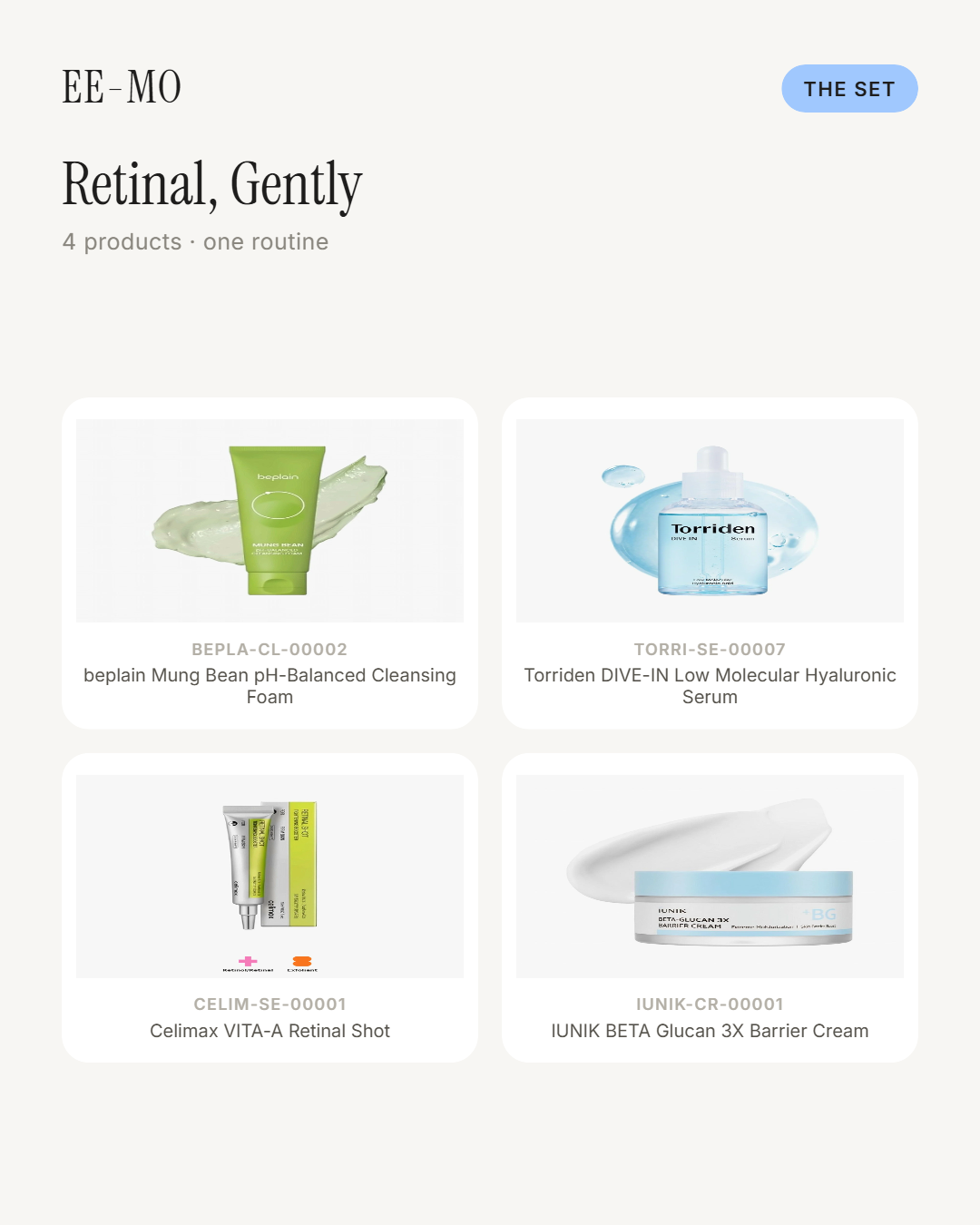 Retinal, Gently set